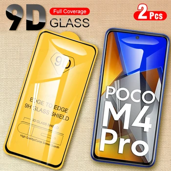 2шт 9D Защитное Стекло Экрана Для Xiaomi Poco M4 Pro 4G 5G Закаленное Стекло Pocophone Little M4Pro M4 4M Pro Пленка PokoM4 Pro