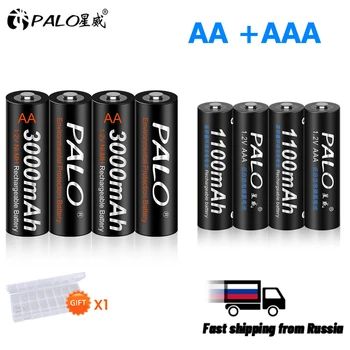 PALO AA + AAA Аккумуляторная Батарея 1.2 V AAA AA NIMH NI-MH Аккумулятор С Низким Саморазрядом 2A 3A Батарейки Для Игрушек С Дистанционным управлением Часы