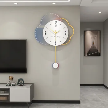 Новые настенные часы Современный дизайн Ослепляет цветовой индивидуальностью, Художественными часами для оформления столовой