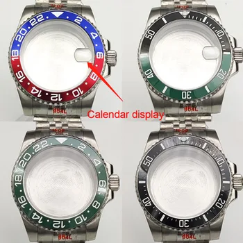40 мм стерильный корпус часов из сапфирового стекла подходит для NH35 NH36 NH34 ETA2824 2836 8215 PT5000 DG2813 механизм 3804