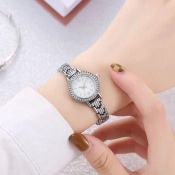 Новые модные женские часы из розового золота, женские повседневные кварцевые часы с ремешком из нержавеющей стали, женские наручные часы Relógio