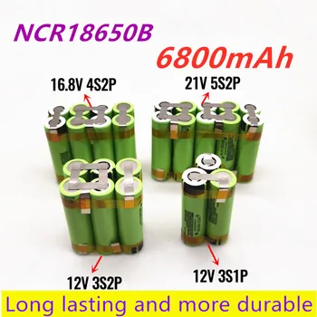 Diy Battery 3S 3S2P 12V 16.8V 21V 25V Аккумуляторная Батарея NCR18650B 6800mah 20A Ток Разряда для Батареи Шуруповерта Shura