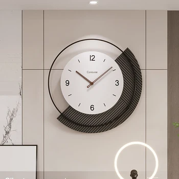 Минималистичные настенные часы для гостиной большого размера Офисные часы скандинавского дизайнера, кварцевые Эстетичный декор стен Duvar Saati GXR45XP