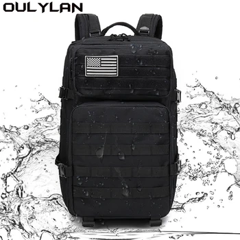 Oulylan 45L Рюкзак большой емкости Мужская военная тактическая сумка для занятий спортом на открытом воздухе, кемпинга, пешего туризма, рюкзаки 3P Водонепроницаемые для путешествий