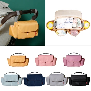 14-дюймовая сумка для детских подгузников, сумки для мам, универсальная сумка для больничной бутылочки, нейлоновая сумка, многофункциональная дорожная сумка для детских подгузников
