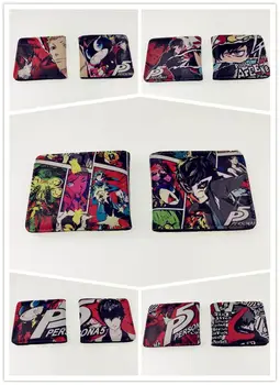 Кошелек с логотипом Anime Persona 5, Новый Кошелек для денежных карт, Кожаный Короткий кошелек Унисекс, подарки для мальчиков и девочек