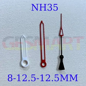 Наборы зеленых светящихся стрелок для часов с механизмом NH35A / NH36A / 4R36 8/12.5/12.5 мм B17