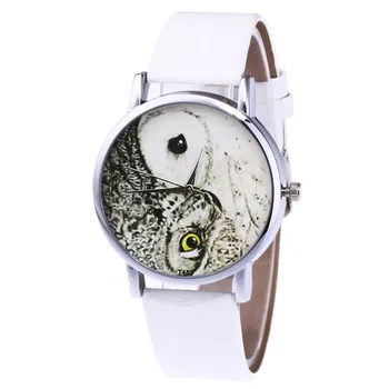 Женские часы С круглым циферблатом, кварцевые часы, модные парные часы с ремешком из искусственной кожи