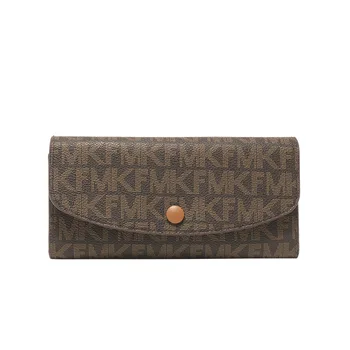 Модный длинный кошелек KUROYABU, многофункциональный кошелек большой емкости с принтом MKF, Изысканная кожаная сумка, Переносная сумка для монет