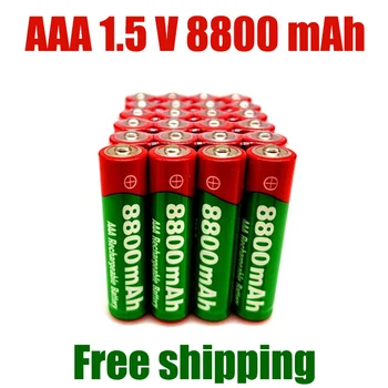 2020 Новая 1,5 В AAA аккумуляторная батарея 8800 мАч AAA 1,5 В Новая Щелочная Аккумуляторная батарея для светодиодной игрушки mp3wait + бесплатная доставка