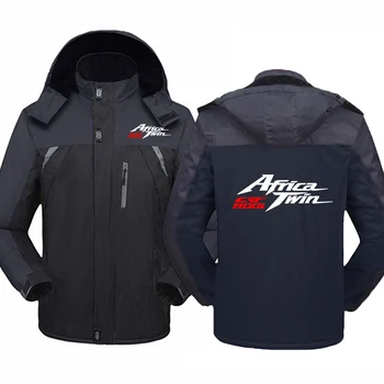 Africa Twin Crf 1000L 2023 Мужская новая зимняя модная куртка с принтом, толстая ветровка, водонепроницаемое теплое пальто для улицы, верхняя одежда