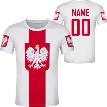 Изготовленная на заказ футболка с любым именем и номером Польша 3D Футболка Национальный флаг Pl Республика Польша Страна Польша Для мужчин и женщин Подарки