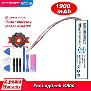 Оригинальный аккумулятор LOSONCOER 1900mAh 802085P для клавиатуры Logitech K800