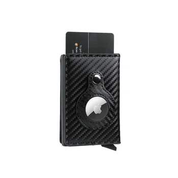 Новый кошелек Airtag для Apple, мужской ID-держатель для кредитной карты, дизайнерский визитница из углеродного волокна, тонкий Rfid-кошелек Airtag Slide Wallet, дизайнерская визитница