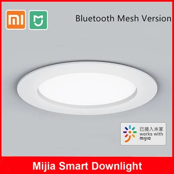 Xiaomi Mijia Smart Led downlight, совместимый с Bluetooth и сетчатая версия, Управляемая голосовым пультом дистанционного управления, Регулировка цветовой температуры