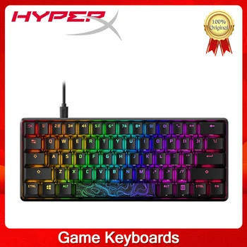 HyperX Alloy Origins 60 - Механическая игровая клавиатура Ультракомпактная, 60% форм-фактор со светодиодной подсветкой RGB, совместимая с программным обеспечением NGENUITY