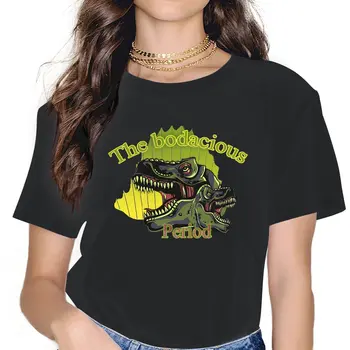 Женские зеленые футболки с головами животных, топы с динозаврами мелового периода, винтажная футболка с коротким рукавом и круглым воротником