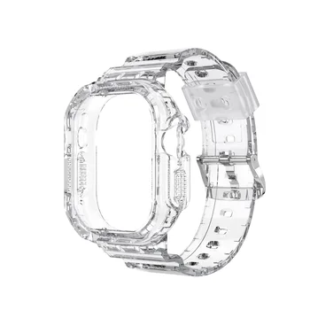 Прозрачный Чехол-Ремешок Для iWatch Apple Watch Ultra 49 мм Комплект Модификации Ремешка Для Часов Прозрачный Ремешок Браслет Аксессуары Для Браслетов