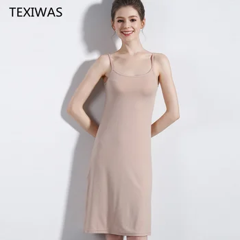 TEXIWAS 2019, новое сексуальное облегающее платье на бретельках с открытой спиной, женское летнее платье-майка без рукавов на бретельках, повседневное вечернее платье на бретельках