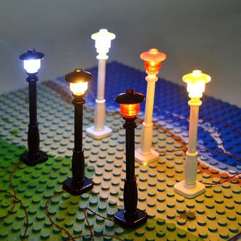 Городские Светодиодные Проволочные Строительные Блоки USB-Лампа DIY Уличный Фонарь City Electric Decorate 1X1 Moc Высокотехнологичные Кирпичи, Совместимые С Leduo
