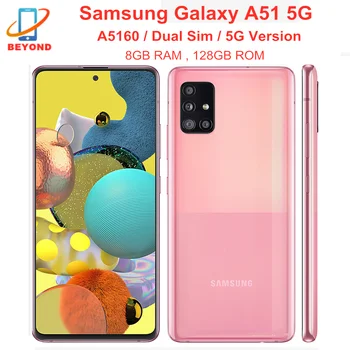Samsung Galaxy A51 5G A5160 с двумя Sim-картами, 8 ГБ оперативной памяти, 128 ГБ восьмиядерного процессора, 6,5 