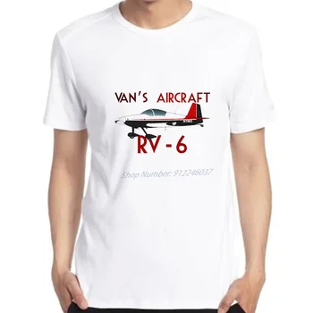 Van's Aircraft RV 6 (RV6) модная футболка с самолетом, футболка с круглым вырезом, милые футболки оверсайз, футболка с круглым вырезом, мужская одежда