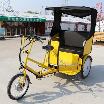 Электрический Велотренажер Rickshaw Street Seeing Vehicle E-Rickshaw 3-Колесный Мотоцикл Rickshaw С Электроприводом Pedica мощностью 500 Вт