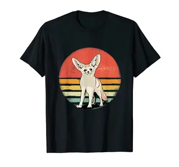 100% хлопок, ретро винтажная футболка Fennec Fox, футболка с животными Fennec Fox, мужские женские футболки унисекс, Размер S-6XL