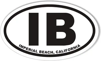 Автомобильные наклейки для Oval IB Imperial Beach, Калифорния, Виниловая наклейка на автомобиль, графика, Автомобильное заднее стекло грузовика, Мотоциклетная лента