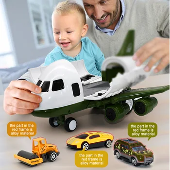 Игрушки, инерционный грузовик для хранения, игрушечный самолет, детский самолет, авиалайнер с большим для детей автомобилем, грузовик из сплава, транспортное средство