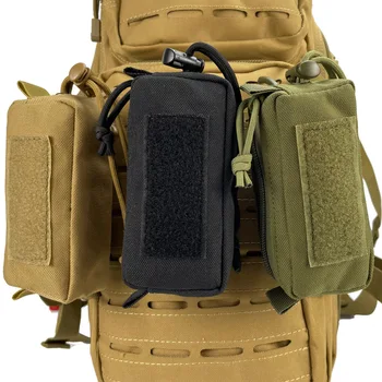 Тактический кошелек, сумка для карт, военная поясная сумка Molle, держатель для ключей, подвесная пряжка, маленькие аксессуары для кемпинга, охоты, EDC Pack