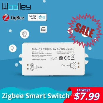 Woolley Zigbee 3.0 Smart Switch Модуль домашней автоматизации DIY, выключатель света, дистанционное управление, Поддержка Alexa APP eWeLink