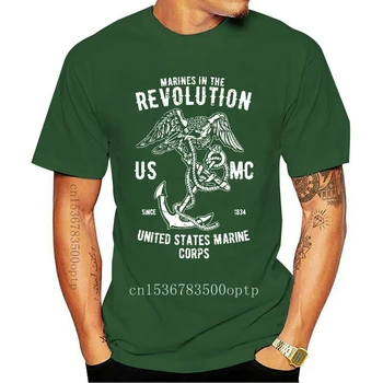 Мужская одежда, Новая революция морской пехоты США- ретро Мужская футболка морской пехоты США, подарочный топ