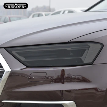 2 Предмета Для Audi A8 S8 D4 4H D5 4N 2014-On Оттенок Фар Автомобиля Черная Защитная Пленка Защитная Прозрачная Наклейка Из ТПУ Аксессуары