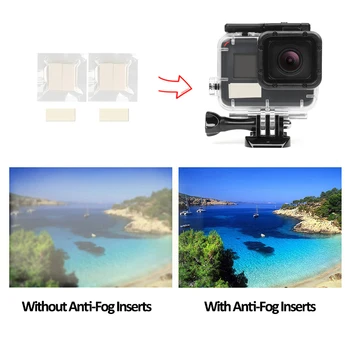 12шт Противотуманных Вставок для GoPro Hero 9 8 7 6 5 Черный Экшн-камера Sjcam Xiao Yi 4K Водонепроницаемый Чехол для Аксессуаров Go Pro