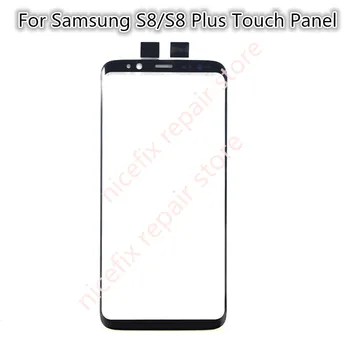 Новый Черный Для S8 S8 plus Замена Переднего Внешнего Экрана Стеклянный Объектив Для Samsung S8 S8 Plus G950 G955 Сенсорная Панель + Инструменты