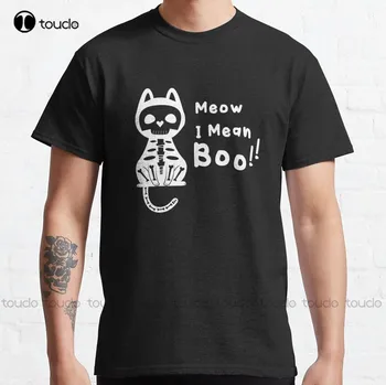Meow I Mean Boo Классическая Футболка Пивные Рубашки Для Женщин На Заказ Aldult Подростковая Унисекс Футболка С Цифровой Печатью Модная Забавная Новая