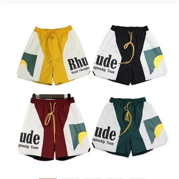 Новые шорты с буквенным принтом Rhude Sunset, повседневные шорты для хай-стрит.
