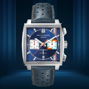 2023 часы известного бренда montre automatique luxe chronograph с квадратным большим циферблатом, красочные водонепроницаемые мужские модные часы