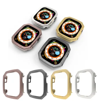 Жесткий Чехол для Apple Watch band Ultra 49 мм Рамка Корпуса Защитный Бампер для iWatch Series 9 Аксессуары