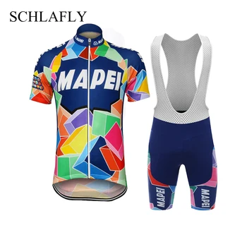 Комплект для велоспорта в стиле ретро, комплект из джерси для велоспорта на молнии, летняя велосипедная одежда, одежда из джерси для велоспорта schlafly